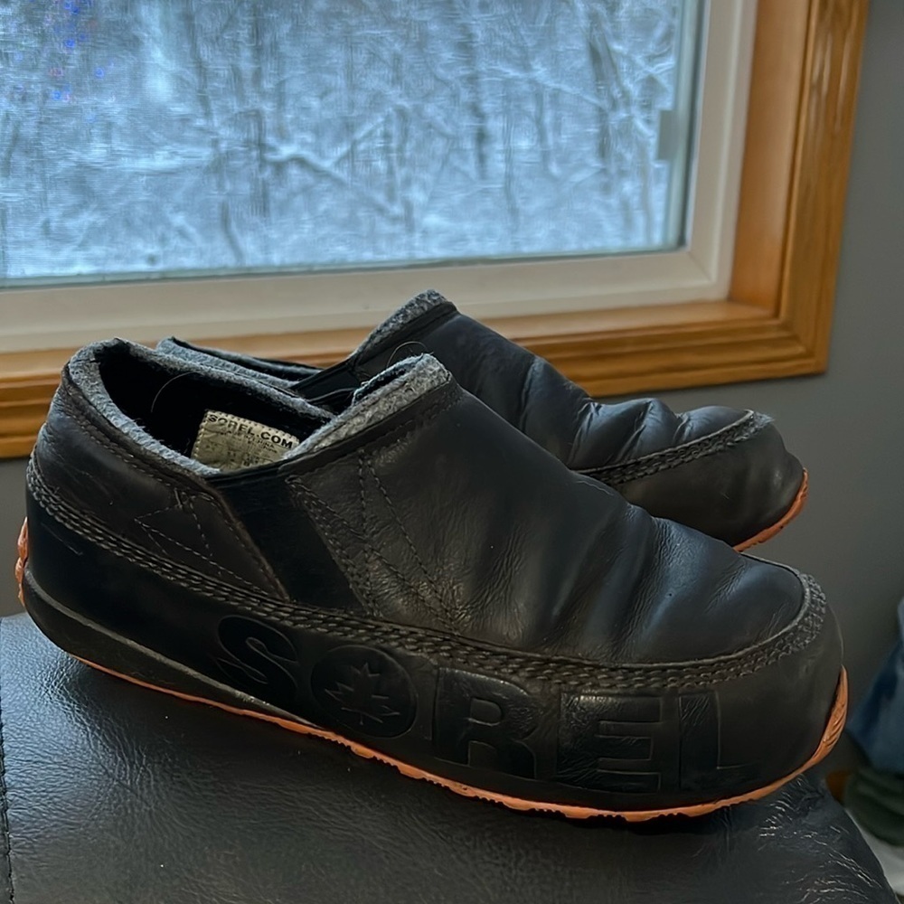 Sorel all weather Fairbanks Snow Loafers Shoes Brown Leather Slip-On 9.5